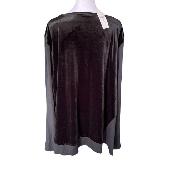 J. Jill - Weaver Collection Velvet Round Neck Long Sleeve Blouse Shirt Top Sz 4x - Picture 5 of 7